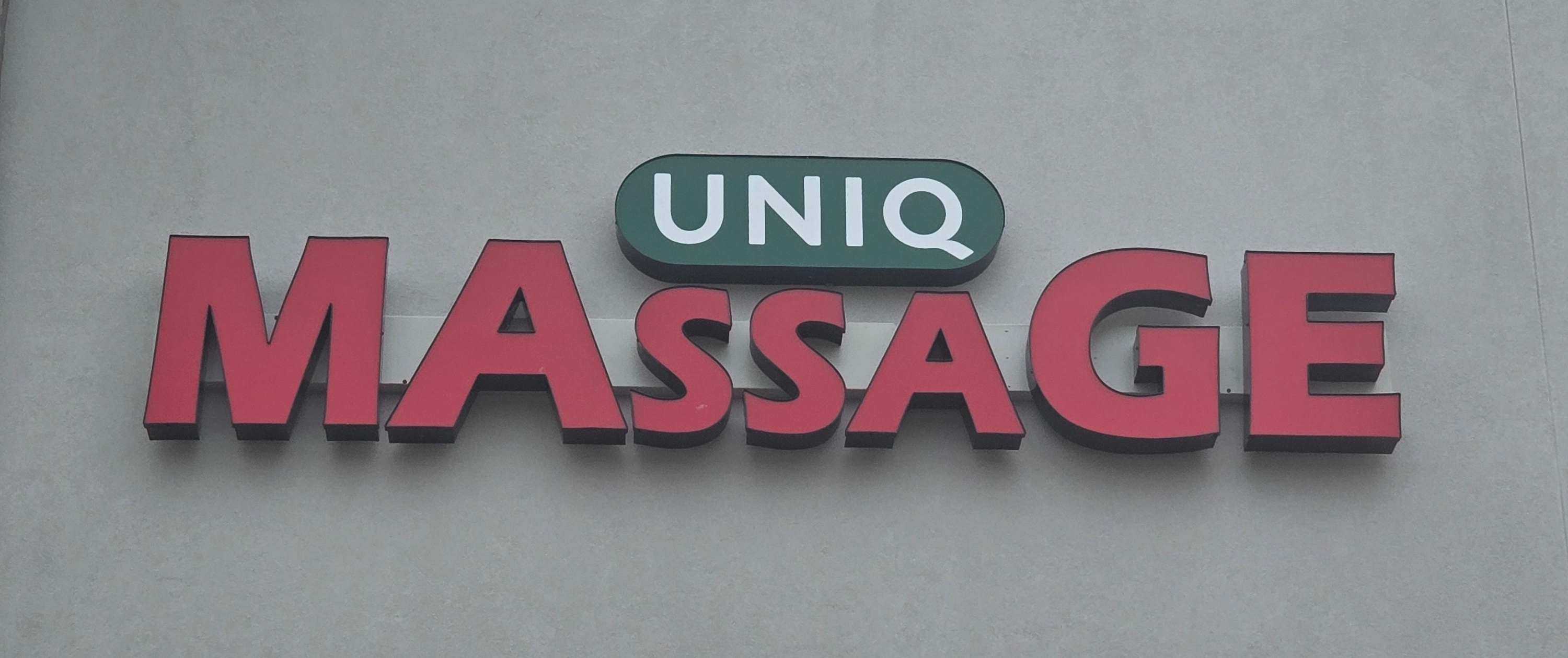 Uniq Massage studio front at 5975 Ridgeline Dr McKinney TX